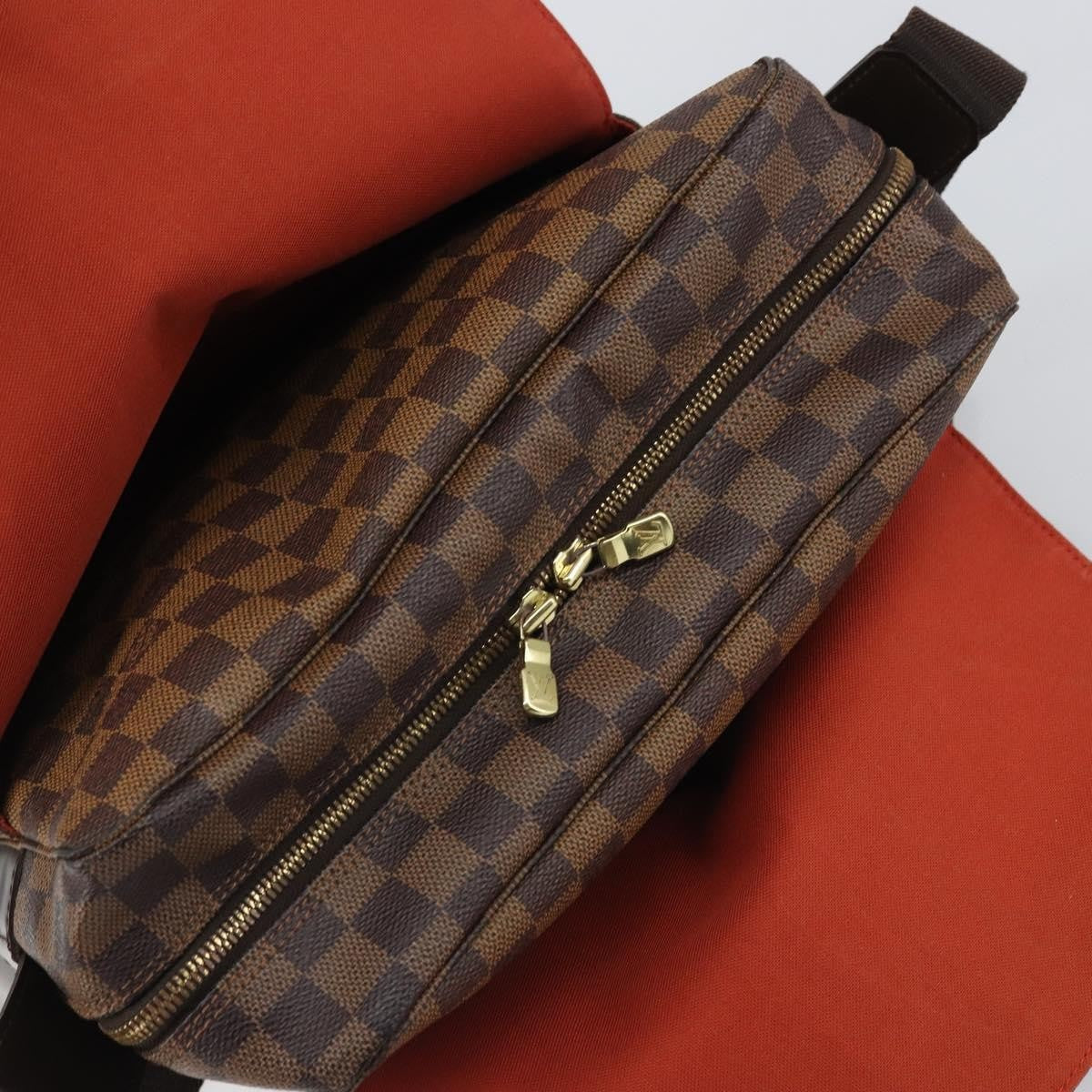 Louis Vuitton Naviglio Handbag Damier, BROWN, CANVAS, Shoulder bag