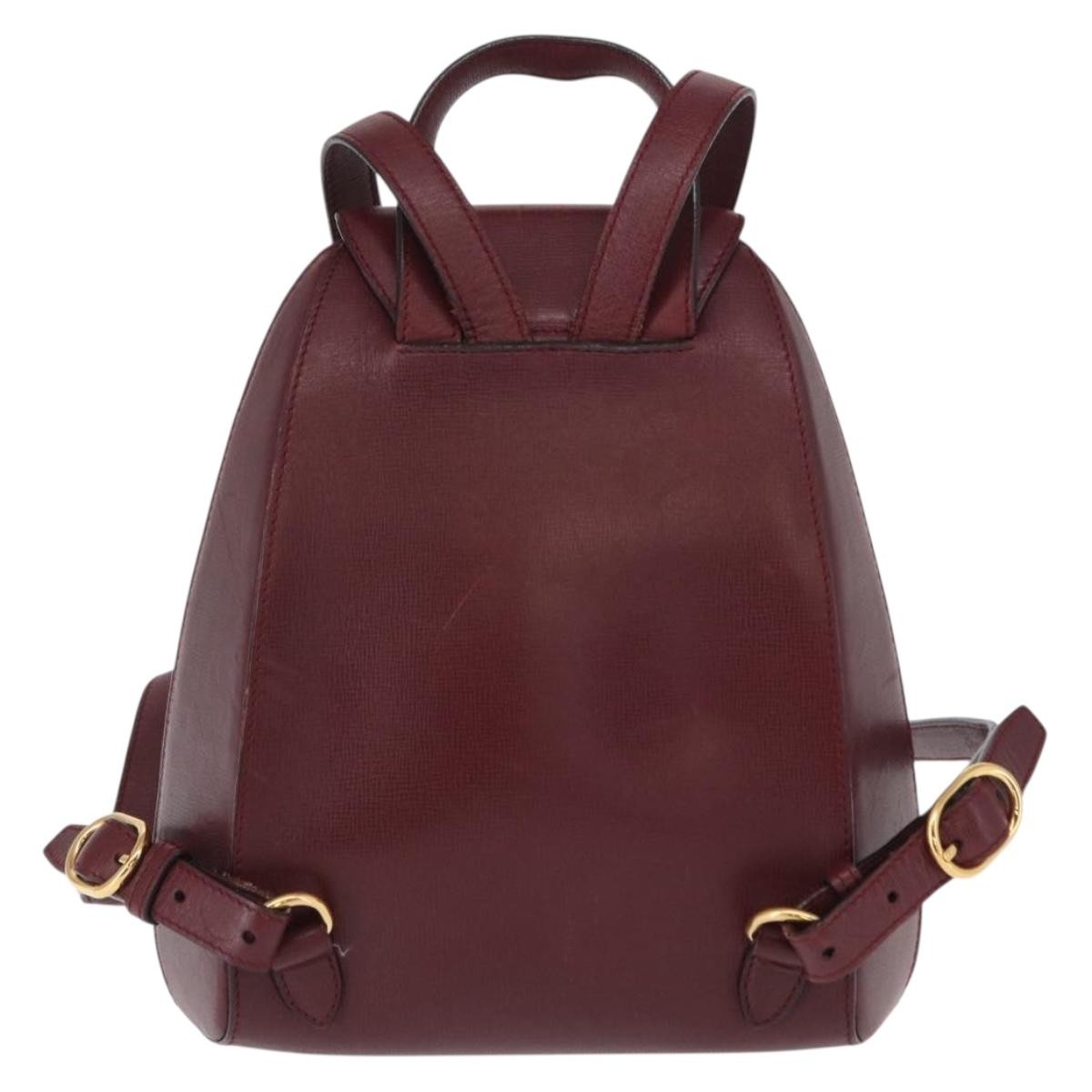 cartier Happy birthday backpack Leather, BURGUNDY, LEATHER, Backpack