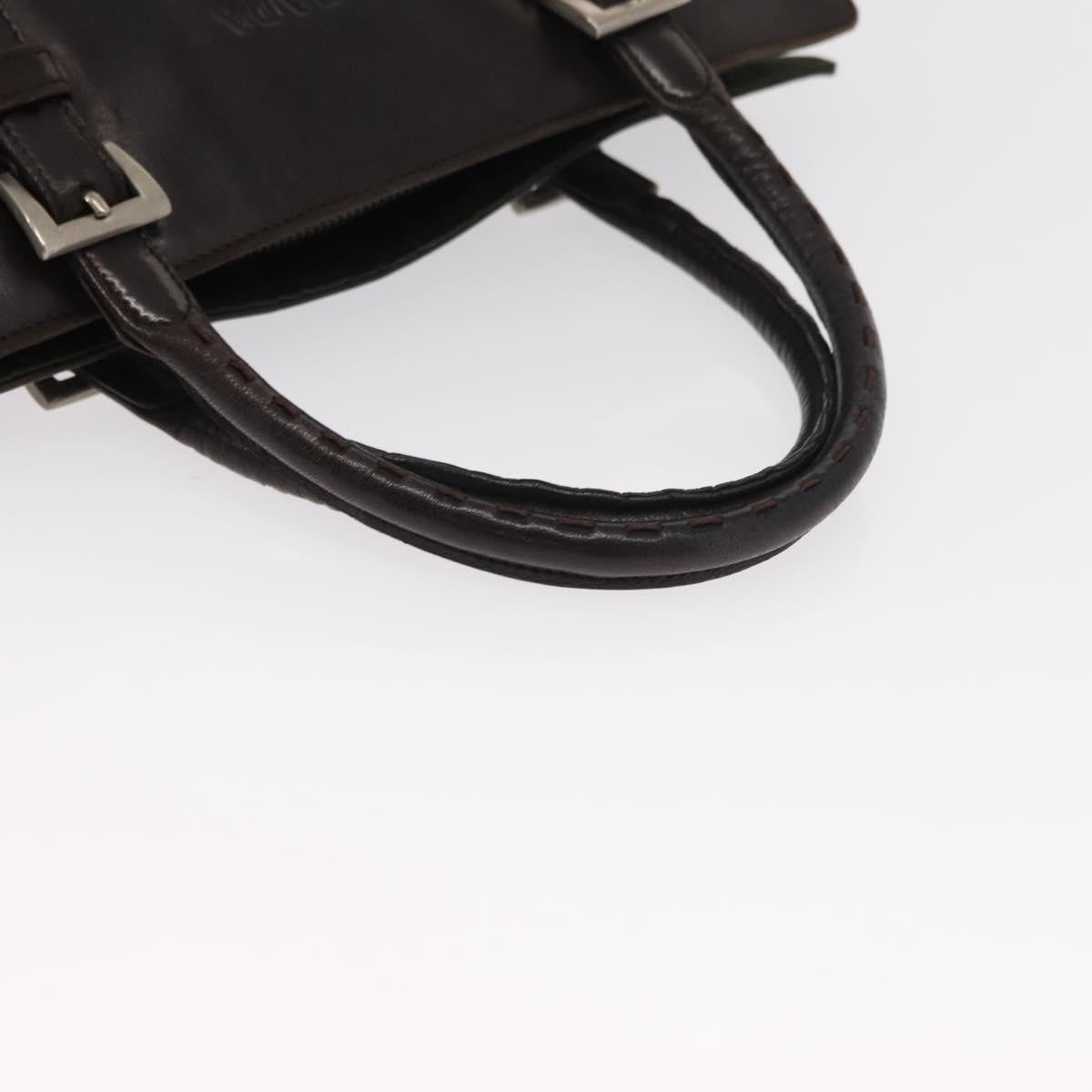 Prada Vintage Tote Tessuto with Leather, BROWN, NYLON, Tote bag