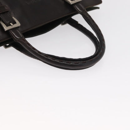 Prada Vintage Tote Tessuto with Leather, BROWN, NYLON, Tote bag