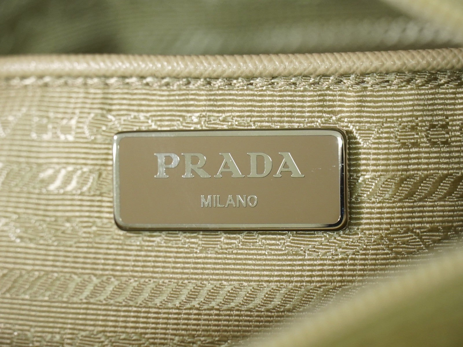 Prada Double Buckle Flap Messenger Bag Re-Nylon, BEIGE, NYLON, Shoulder bag