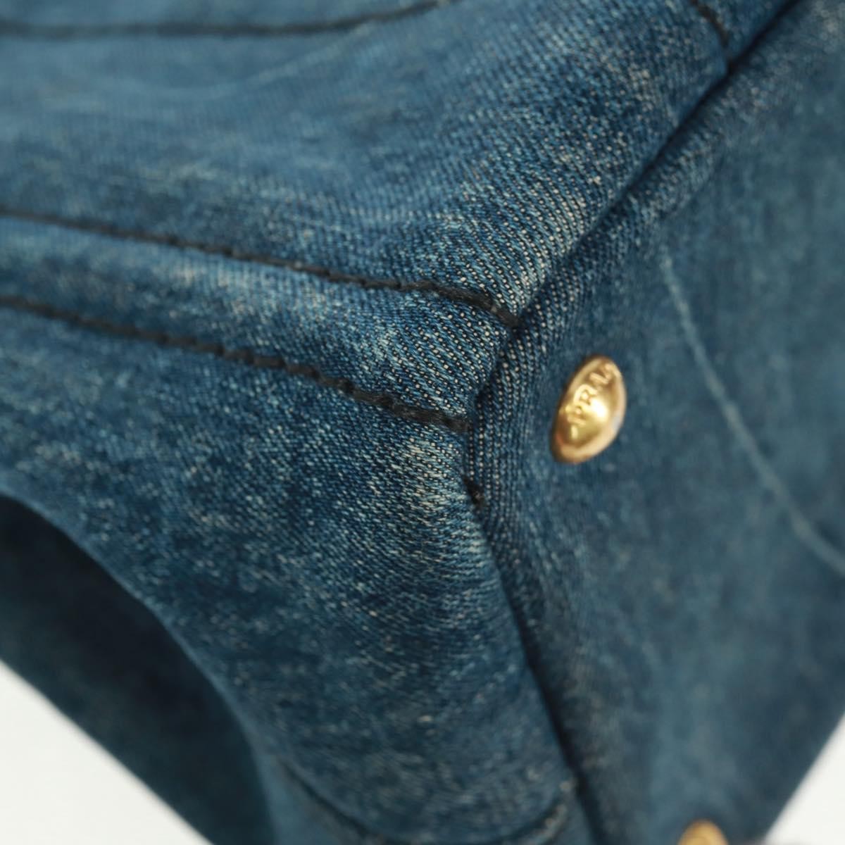 Prada Canapa Tote Denim, BLUE, DENIM_JEANS, Tote bag