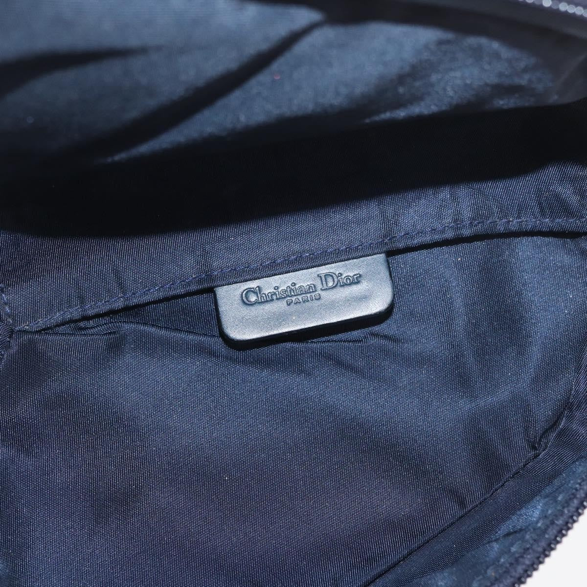 Christian Dior Vintage Saddle Coin Purse Diorissimo Canvas, Navy, Canvas, Clutch