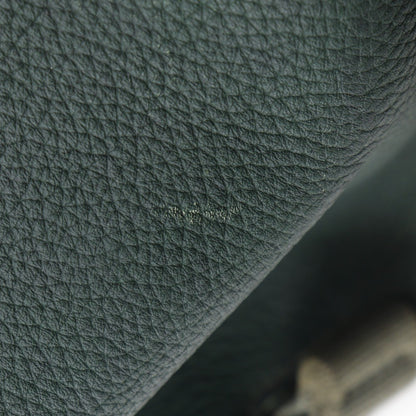 Hermes Sherpa Backpack Clemence, GREEN, LEATHER, Backpack