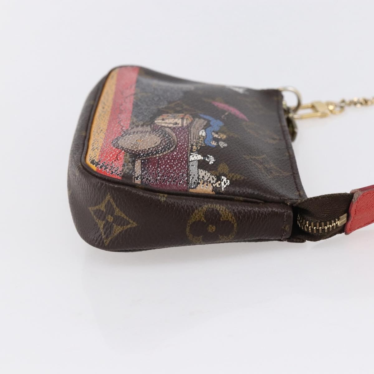 Louis Vuitton Pochette Accessoires Limited Edition Christmas Animation Monogram Canvas, BROWN, CANVAS, Clutche & pouche