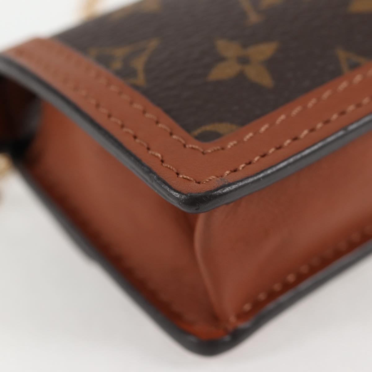Louis Vuitton Dauphine Chain Wallet Reverse Monogram Canvas, BROWN, CANVAS, Wallets