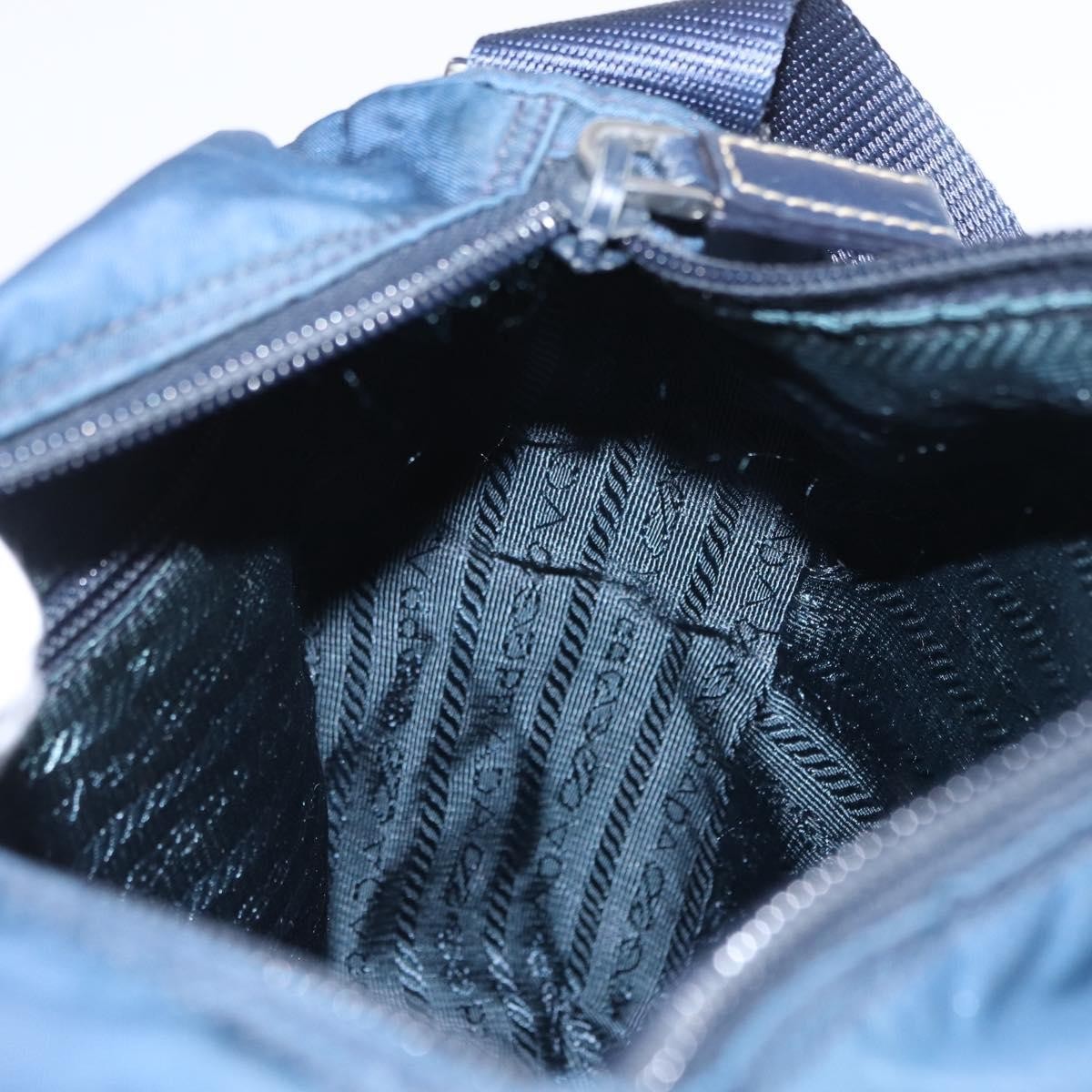 Prada Buckle Messenger Bag Tessuto, NAVY, NYLON, Shoulder bag