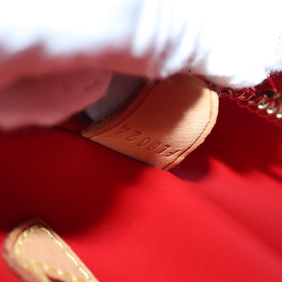 Louis Vuitton Bucket Bag Monogram Vernis, Red, Patent Leather, Shoulder Bag