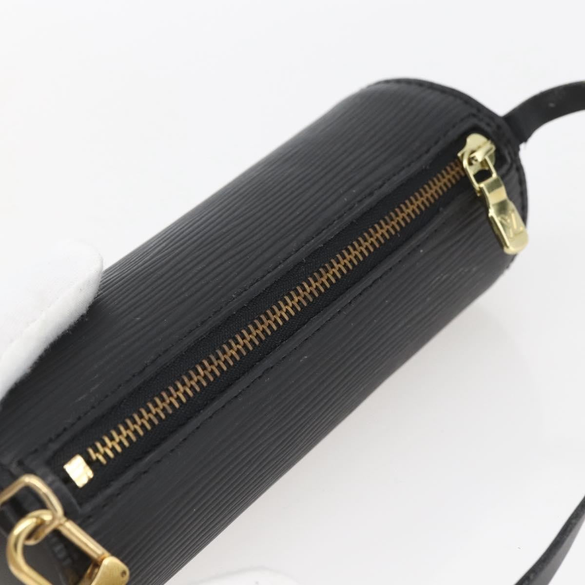 Louis Vuitton Soufflot Pochette Epi Leather, BLACK, LEATHER, Clutche & pouche
