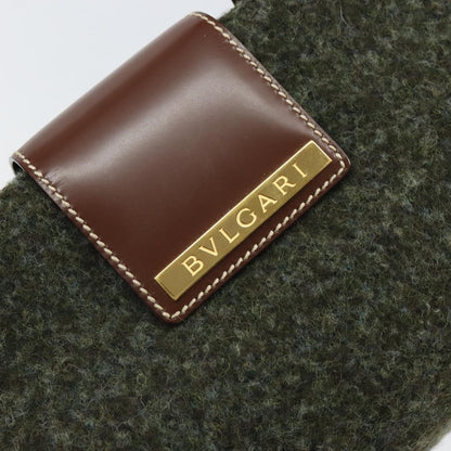 Bvlgari Handbag Canvas, GREEN, WOOL, Handbag