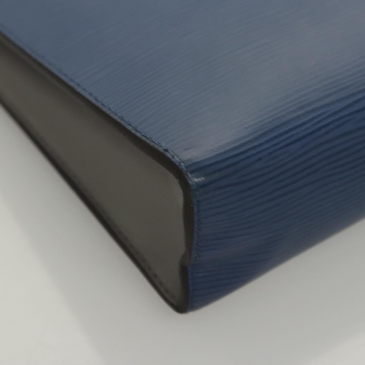 Louis Vuitton Pochette Voyage Epi Leather with Damier Graphite, BLUE, LEATHER, Clutche & pouche