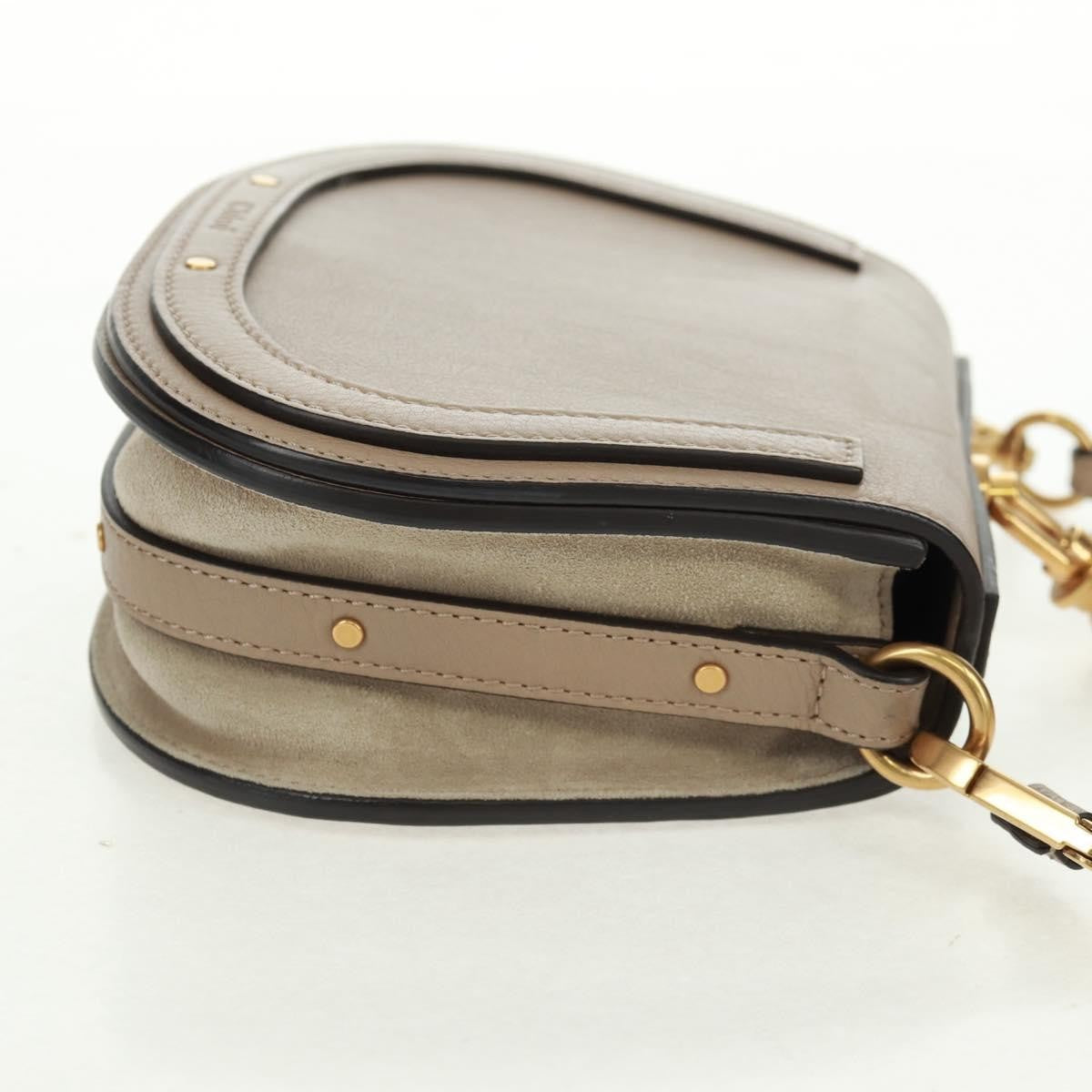 Chloe Nile Crossbody Bag Leather, BEIGE, LEATHER, Shoulder bag