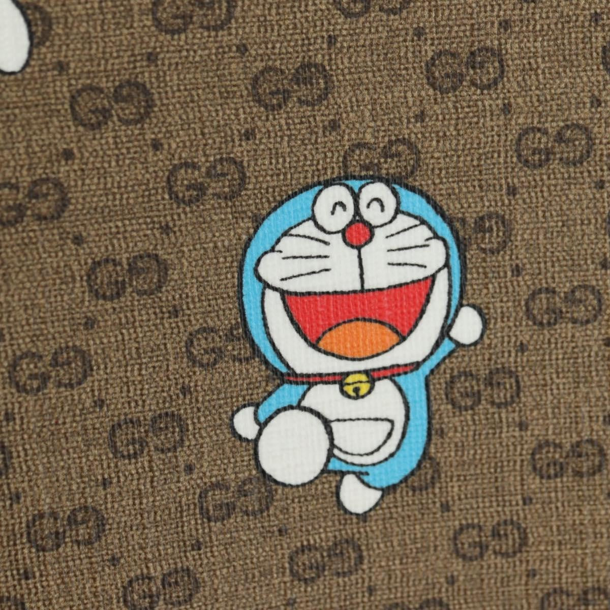 Gucci Doraemon Tote Printed Mini GG Coated Canvas, Beige, Canvas, Tote Bag
