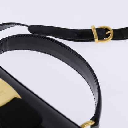 Salvatore Ferragamo Vintage Vara Bow Top Handle Bag Patent Leather, BLACK, PATENT_LEATHER, Handbag