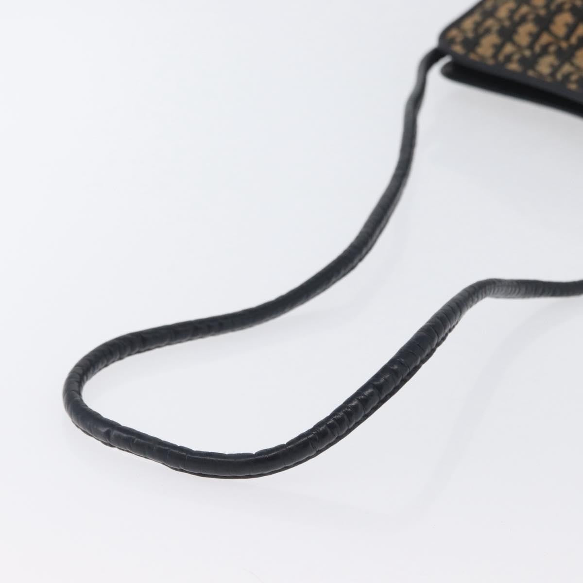 Christian Dior Vintage Trotter Shoulder Bag Canvas, NAVY, CANVAS, Shoulder bag