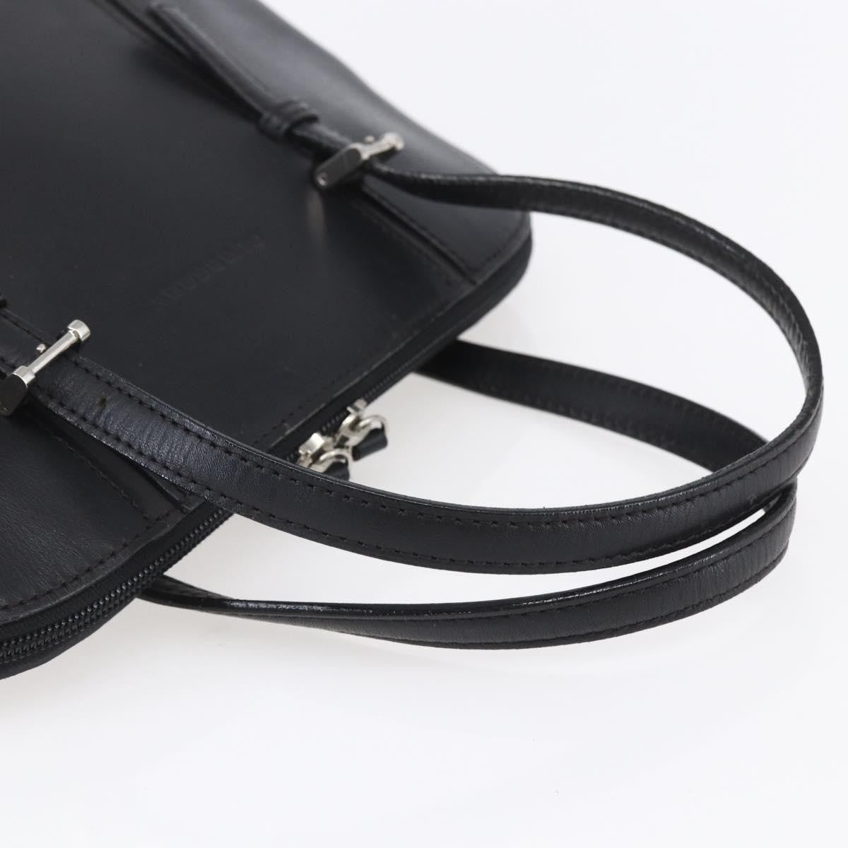 Burberry Vintage Handbag Leather, BLACK, LEATHER, Handbag