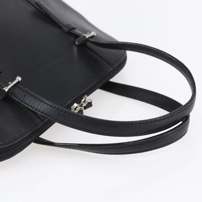 Burberry Vintage Handbag Leather, BLACK, LEATHER, Handbag