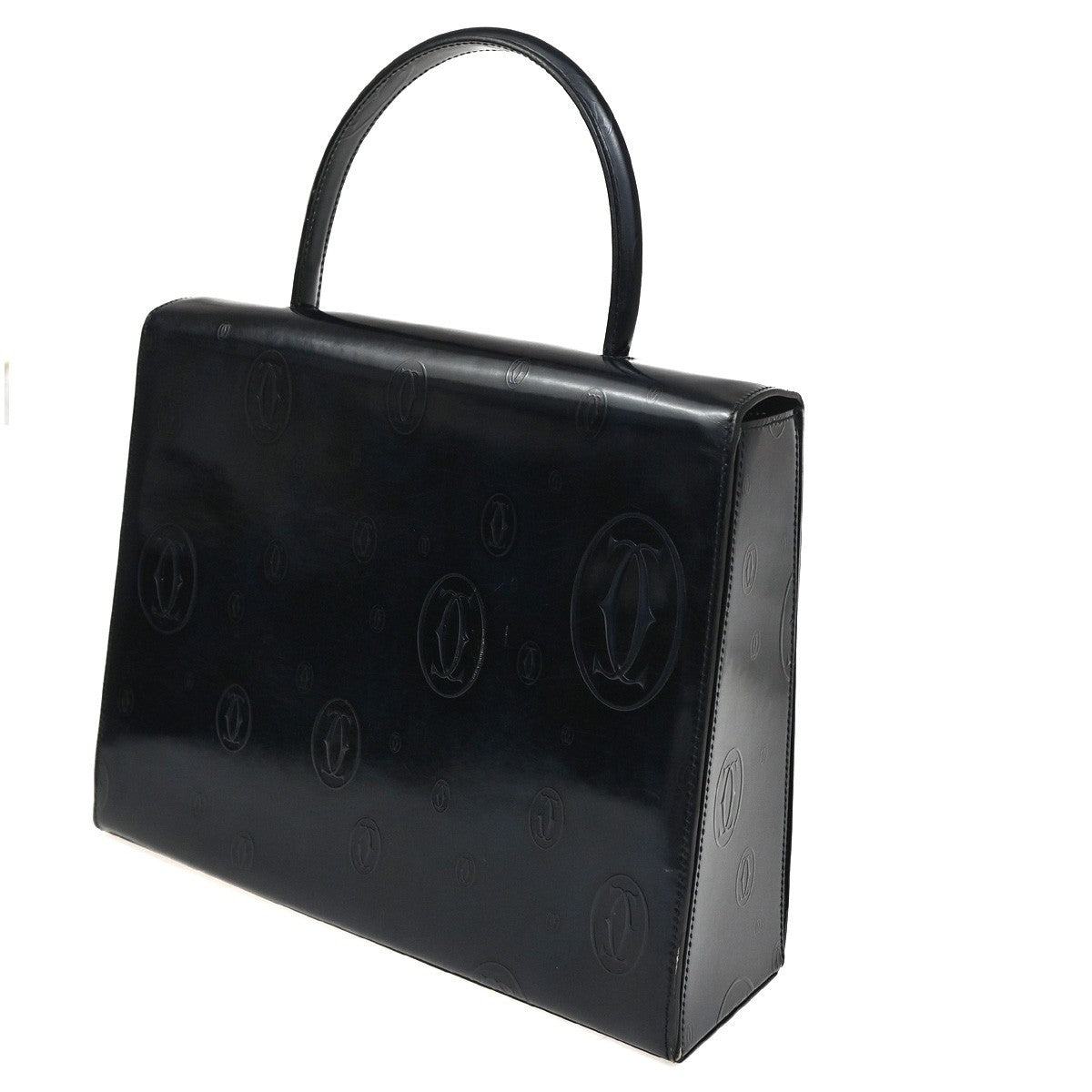 cartier Happy Birthday Handbag Patent Leather, NAVY, PATENT_LEATHER, Handbag