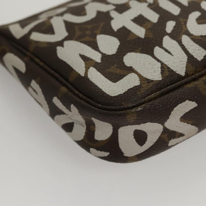 Louis Vuitton Pochette Accessoires Limited Edition Monogram Graffiti, WHITE, CANVAS, Clutche & pouche