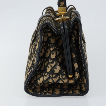 Christian Dior Vintage Trotter Handbag Canvas, NAVY, CANVAS, Handbag