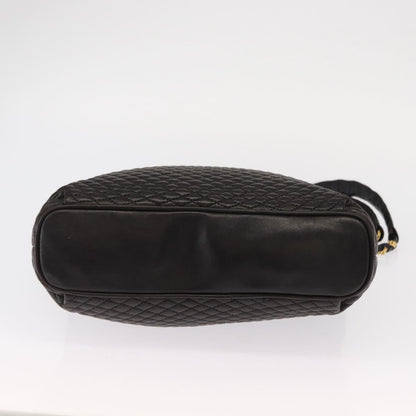 Bally Vintage Chain Shoulder Bag Quilted Leather, Black, Leather, Shoulder Bag
