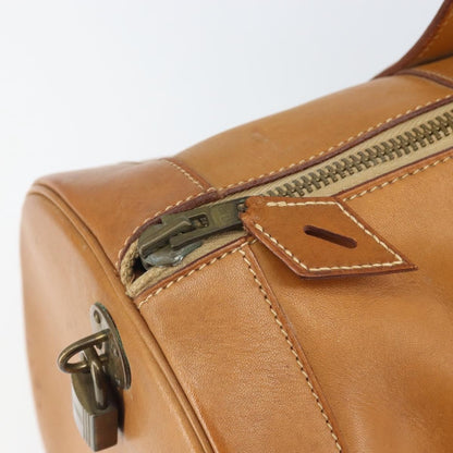 Hermes Vintage Convertible Boston Bag Leather, BROWN, LEATHER, Travel bag