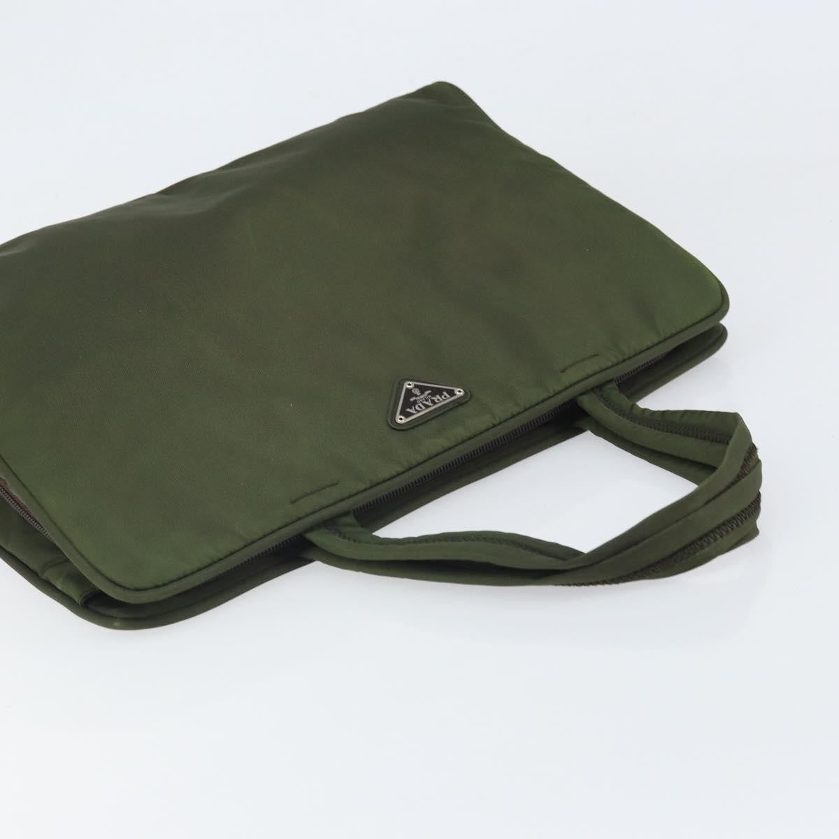 Prada Vintage Zip Handbag Tessuto, GREEN, NYLON, Handbag