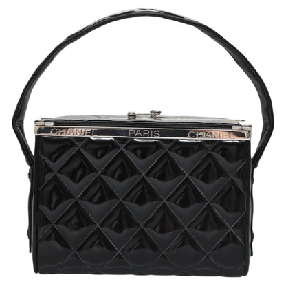 Chanel Vintage Vanity Case Patent, BLACK, PATENT_LEATHER, Toiletry Case
