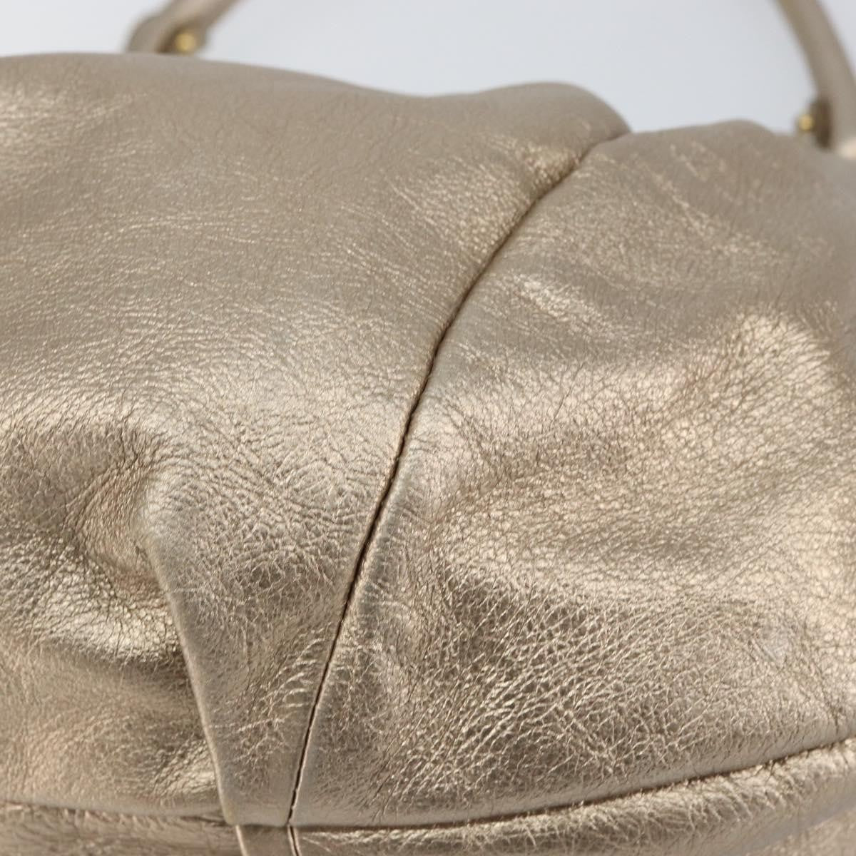 Salvatore Ferragamo Vala Handbag Leather, GOLD, LEATHER, Handbag