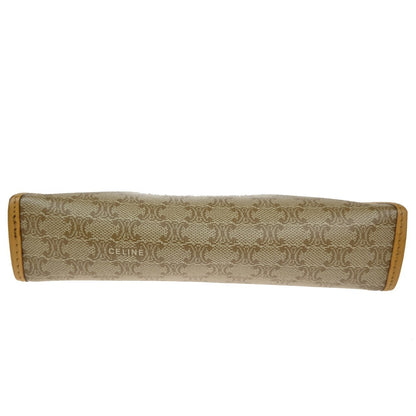 Celine C Macadam Pouch Canvas, BEIGE, PVC, Clutche & pouche