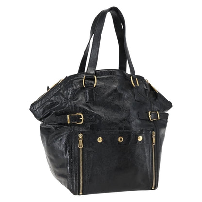 Saint Laurent Downtown Handbag Patent, BLACK, PATENT_LEATHER, Tote bag