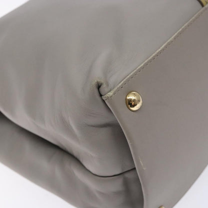 Salvatore Ferragamo Vala Handbag Leather, GRAY, LEATHER, Handbag