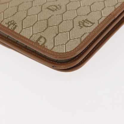 Christian Dior Vintage Honeycomb chain Canvas, BEIGE, CANVAS, Shoulder bag