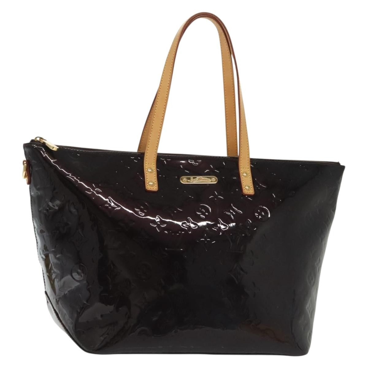 Louis Vuitton Bellevue Handbag Monogram Vernis, PURPLE, PATENT_LEATHER, Tote bag