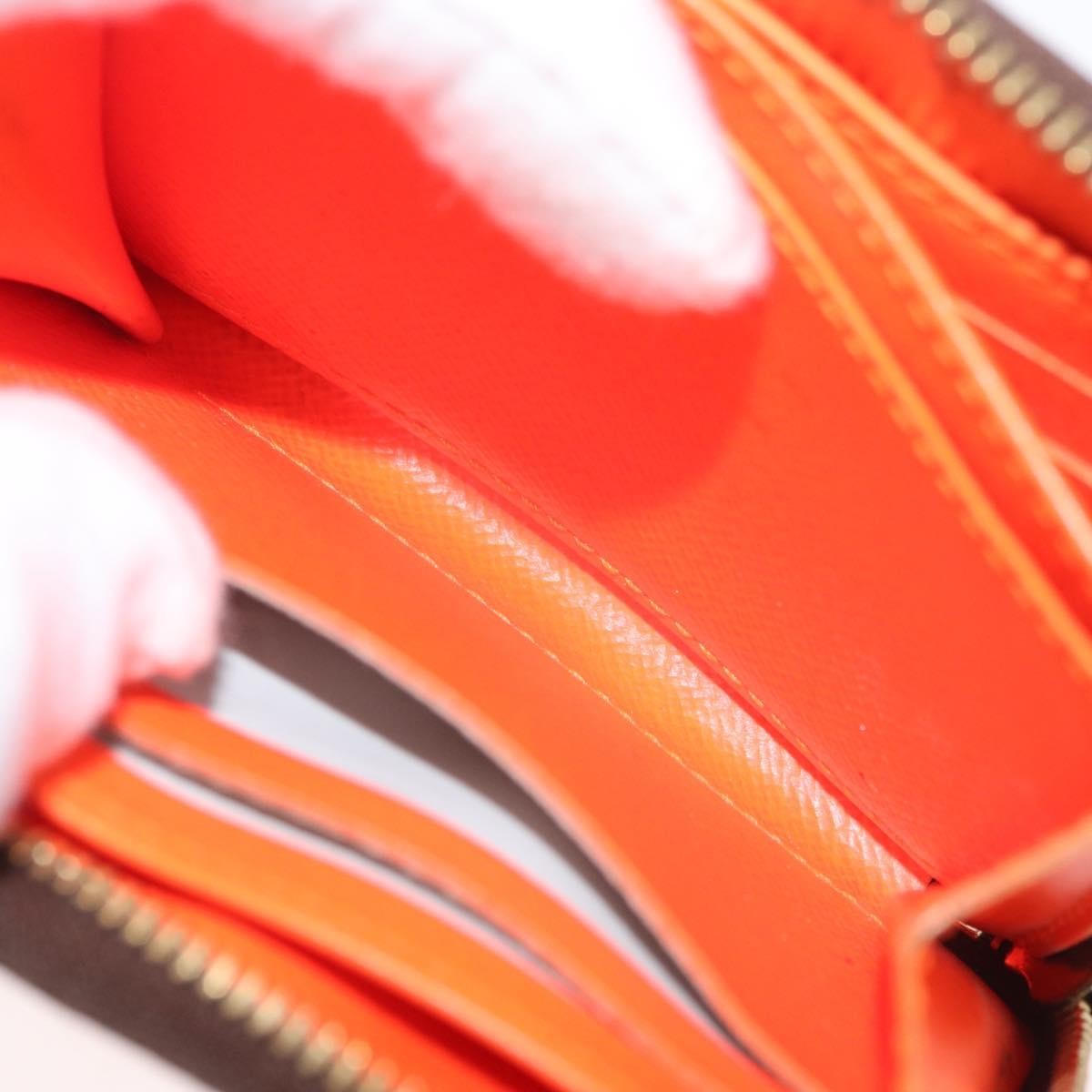 Louis Vuitton Porte-Monnaie Zippy Wallet monogramme empreinte, Orange, Canvas, Wallet