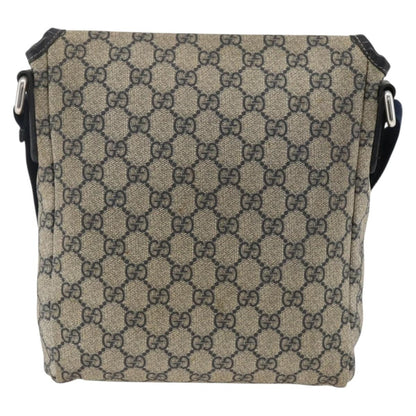 Gucci Flap Messenger GG Coated Canvas, Navy, Canvas, Shoulder Bag