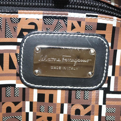 Salvatore Ferragamo Vintage Handbag Canvas, BROWN, CANVAS, Handbag