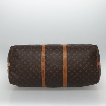 Louis Vuitton Keepall Bandouliere Bag Monogram Canvas, BROWN, CANVAS, Travel bag