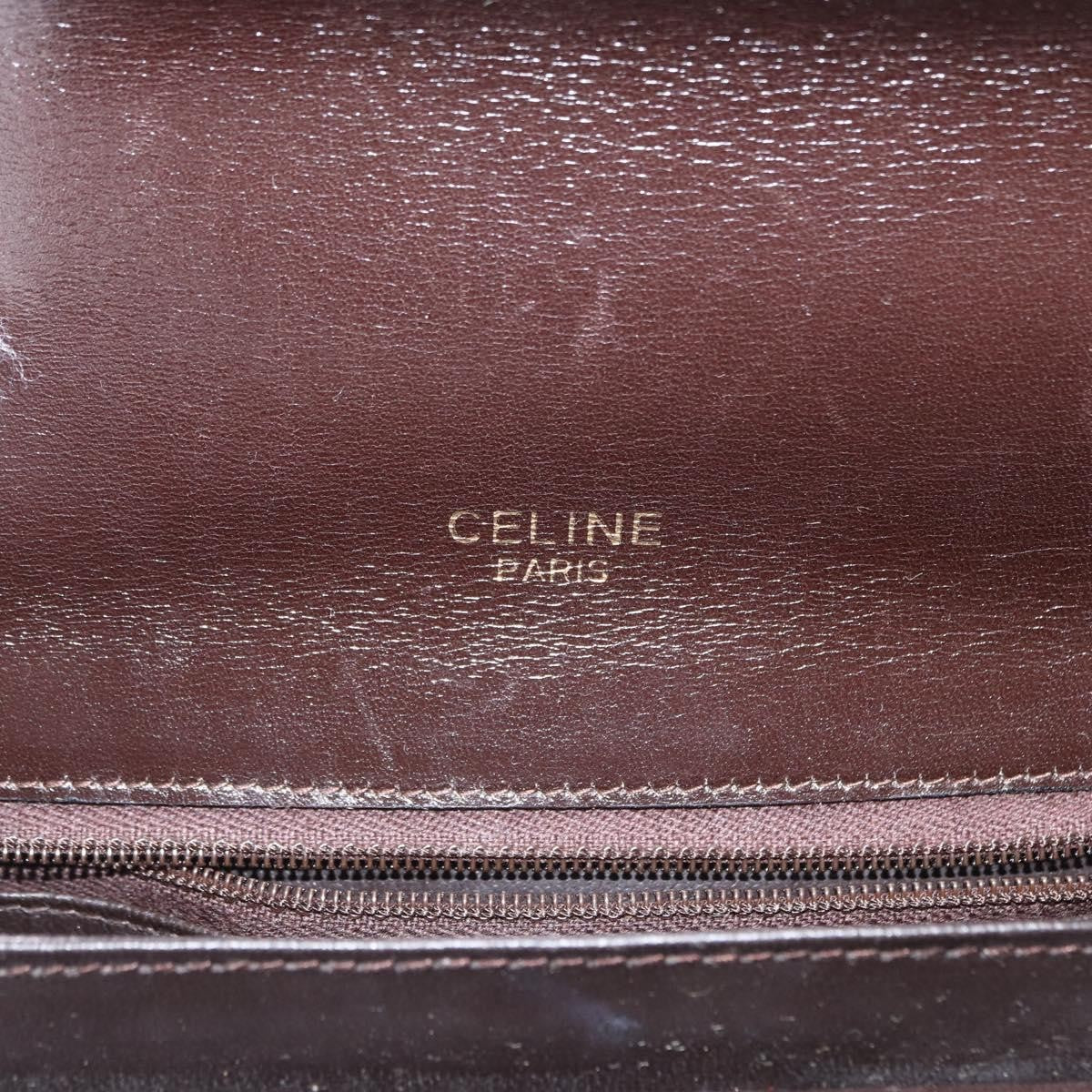 Celine Vintage Horse Carriage C Macadam Shoulder Bag Canvas and Leather, BEIGE, CANVAS, Shoulder bag
