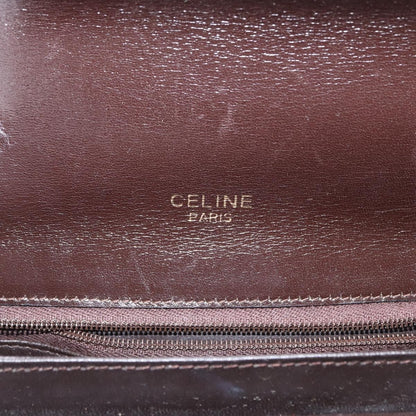 Celine Vintage Horse Carriage C Macadam Shoulder Bag Canvas and Leather, BEIGE, CANVAS, Shoulder bag