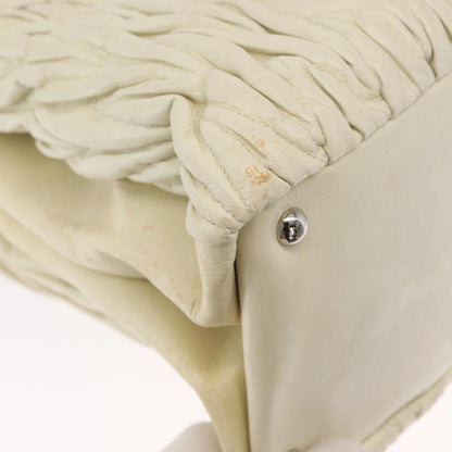Miu Miu Vintage Tote bag Leather, BEIGE, LEATHER, Tote bag