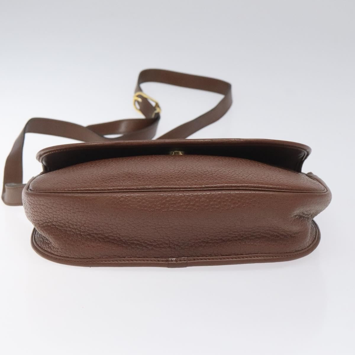 Christian Dior Vintage Shoulder Bag Leather, BROWN, LEATHER, Shoulder bag