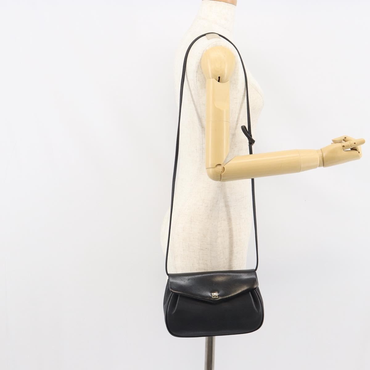 Givenchy Vintage 4G shoulder bag Leather, BLACK, LEATHER, Shoulder bag