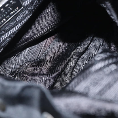 Prada Double Front Pocket Backpack Tessuto, BLACK, NYLON, Backpack
