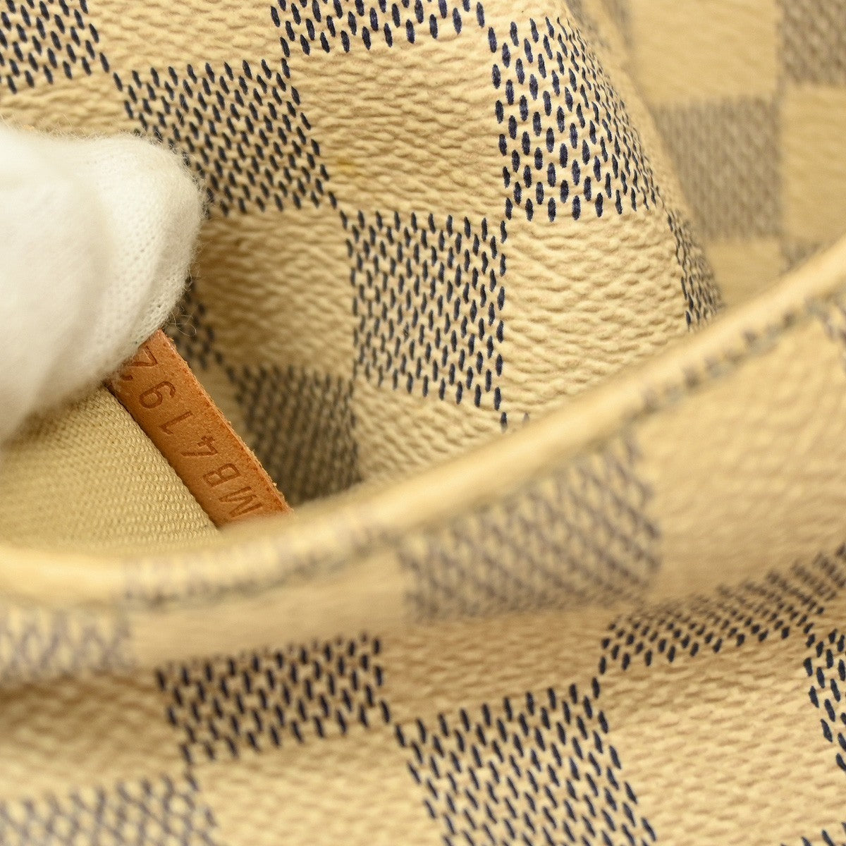 Louis Vuitton Totally Handbag Damier azur, WHITE, CANVAS, Tote bag