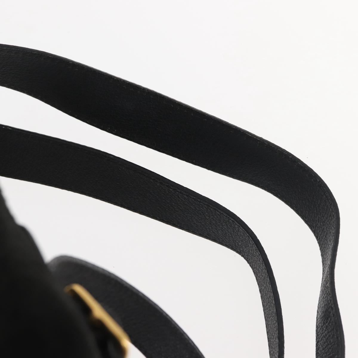 Gucci Vintage Bamboo Backpack Suede, BLACK, SUEDE, Backpack