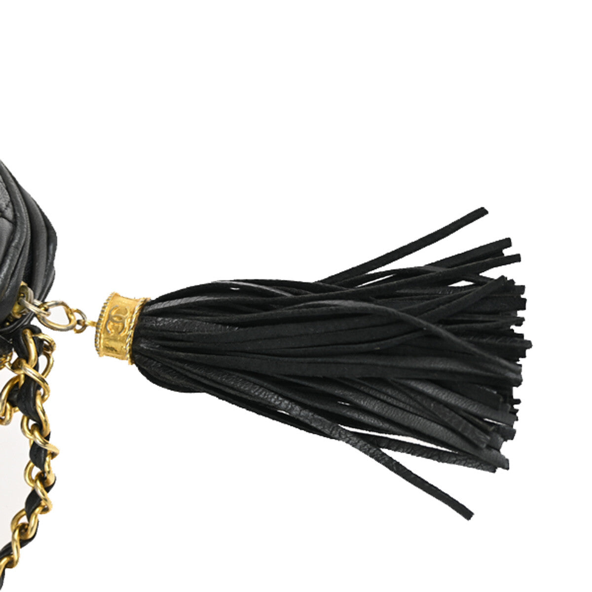 Chanel Vintage Diamond CC Barrel Bag Quilted Leather, BLACK, LEATHER, Shoulder bag