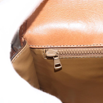 Celine Vintage Macadam Shoulder Bag Canvas and Leather, Brown, PVC, Shoulder Bag