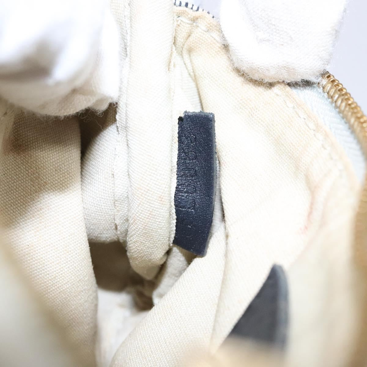 Louis Vuitton Anne Sophie Clutch Mini Lin, BLUE, CANVAS, Clutche & pouche