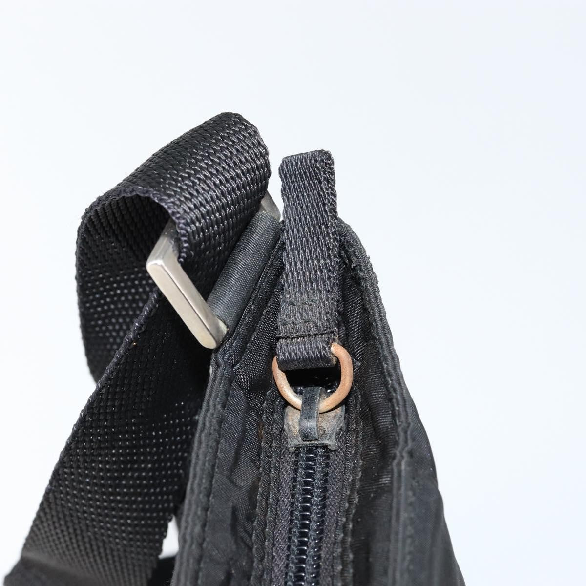 Prada Flat Messenger Bag Tessuto, BLACK, NYLON, Shoulder bag